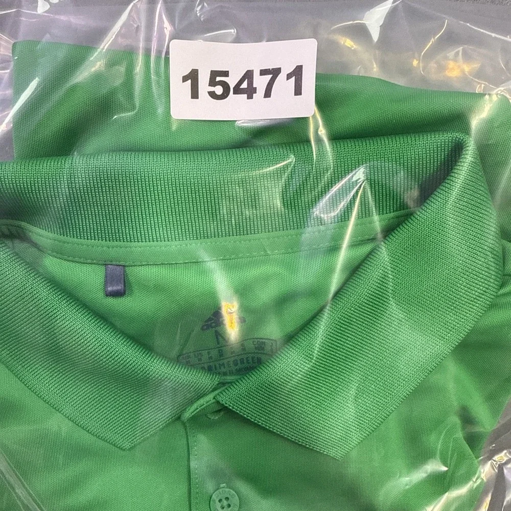 Adidas Golf Shirt Polo MENS MEDIUM Performance Logo PRIME GREEN